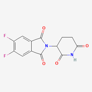 molecular formula C13H8F2N2O4 B2408757 2-(2,6-Dioxopiperidin-3-yl)-5,6-difluoroisoindoline-1,3-dione CAS No. 1496997-41-1