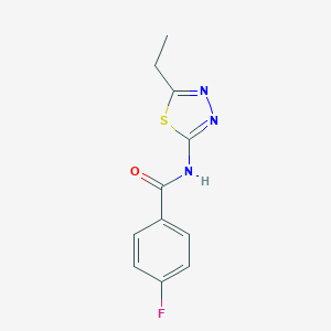 molecular formula C11H10FN3OS B240876 N-(5-ethyl-1,3,4-thiadiazol-2-yl)-4-fluorobenzamide 