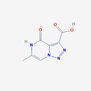 molecular formula C7H6N4O3 B2408773 6-Methyl-4-oxo-4,5-dihydro[1,2,3]triazolo[1,5-a]pyrazine-3-carboxylic acid CAS No. 1443978-99-1