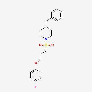 B2408782 4-Benzyl-1-((3-(4-fluorophenoxy)propyl)sulfonyl)piperidine CAS No. 952983-64-1