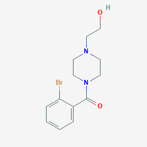 molecular formula C13H17BrN2O2 B240879 2-[4-(2-Bromobenzoyl)-1-piperazinyl]ethanol 