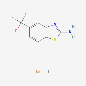 molecular formula C8H6BrF3N2S B2408799 5-(Trifluoromethyl)benzo[d]thiazol-2-amine hydrobromide CAS No. 2306268-75-5