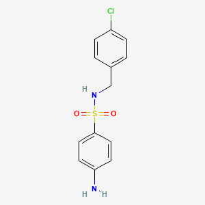 molecular formula C13H13ClN2O2S B2408804 4-氨基-N-[(4-氯苯基)甲基]苯-1-磺酰胺 CAS No. 928001-88-1