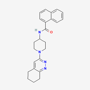 molecular formula C24H26N4O B2408806 N-(1-(5,6,7,8-四氢环辛并[b]萘-3-基)哌啶-4-基)-1-萘酰胺 CAS No. 2034350-58-6
