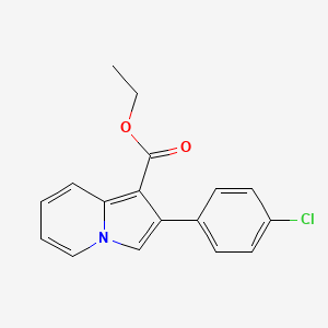 molecular formula C17H14ClNO2 B2408809 2-(4-氯苯基)-1-吲哚啉甲酸乙酯 CAS No. 477862-74-1
