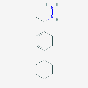 molecular formula C14H22N2 B2408825 1-(4-Cyclohexylphenyl)ethylhydrazine CAS No. 1368615-36-4