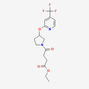 Ethyl 4-oxo-4-(3-((4-(trifluoromethyl)pyridin-2-yl)oxy)pyrrolidin-1-yl)butanoate