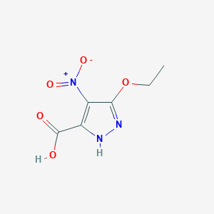 molecular formula C6H7N3O5 B2408854 3-Ethoxy-4-nitro-1H-pyrazole-5-carboxylic acid CAS No. 400878-02-6