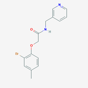 molecular formula C15H15BrN2O2 B240886 2-(2-bromo-4-methylphenoxy)-N-(3-pyridinylmethyl)acetamide 