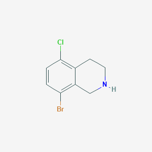 molecular formula C9H9BrClN B2408866 8-Bromo-5-chloro-1,2,3,4-tetrahydroisoquinoline CAS No. 1445891-27-9