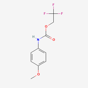 molecular formula C10H10F3NO3 B2408867 2,2,2-trifluoroethyl N-(4-methoxyphenyl)carbamate CAS No. 537-80-4