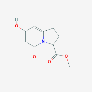 molecular formula C10H11NO4 B2408870 Methyl 7-hydroxy-5-oxo-1,2,3,5-tetrahydroindolizine-3-carboxylate CAS No. 2197422-77-6