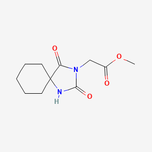 molecular formula C11H16N2O4 B2408875 Methyl (2,4-dioxo-1,3-diazaspiro[4.5]dec-3-yl)acetate CAS No. 1040330-96-8