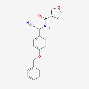 molecular formula C20H20N2O3 B2408884 N-{[4-(benzyloxy)phenyl](cyano)methyl}oxolane-3-carboxamide CAS No. 1311649-46-3