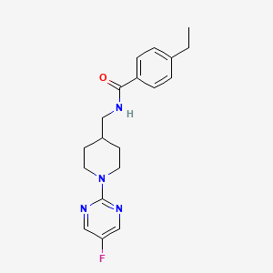 molecular formula C19H23FN4O B2408891 4-ethyl-N-((1-(5-fluoropyrimidin-2-yl)piperidin-4-yl)methyl)benzamide CAS No. 2034228-89-0