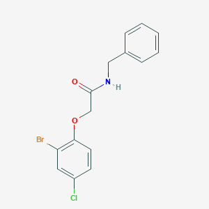 molecular formula C15H13BrClNO2 B240890 N-benzyl-2-(2-bromo-4-chlorophenoxy)acetamide 