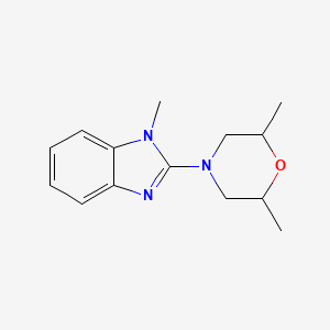 molecular formula C14H19N3O B2408903 2,6-Dimethyl-4-(1-methylbenzimidazol-2-yl)morpholine CAS No. 2124880-21-1