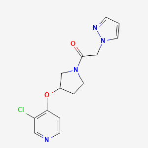 1-(3-((3-chloropyridin-4-yl)oxy)pyrrolidin-1-yl)-2-(1H-pyrazol-1-yl)ethanone