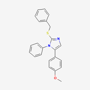 molecular formula C23H20N2OS B2408907 2-(benzylthio)-5-(4-methoxyphenyl)-1-phenyl-1H-imidazole CAS No. 1207005-93-3