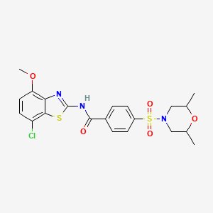 N-(7-chloro-4-methoxybenzo[d]thiazol-2-yl)-4-((2,6-dimethylmorpholino)sulfonyl)benzamide