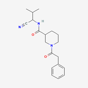 molecular formula C19H25N3O2 B2408923 N-(1-cyano-2-methylpropyl)-1-(2-phenylacetyl)piperidine-3-carboxamide CAS No. 1333982-02-7