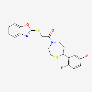 2-(Benzo[d]oxazol-2-ylthio)-1-(7-(2,5-difluorophenyl)-1,4-thiazepan-4-yl)ethanone