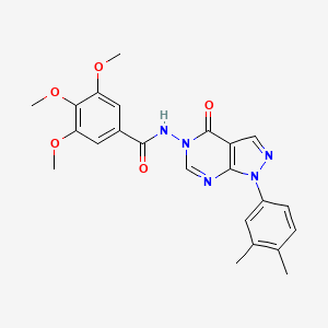 molecular formula C23H23N5O5 B2408940 N-(1-(3,4-dimethylphenyl)-4-oxo-1H-pyrazolo[3,4-d]pyrimidin-5(4H)-yl)-3,4,5-trimethoxybenzamide CAS No. 900008-83-5