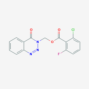(4-oxobenzo[d][1,2,3]triazin-3(4H)-yl)methyl 2-chloro-6-fluorobenzoate