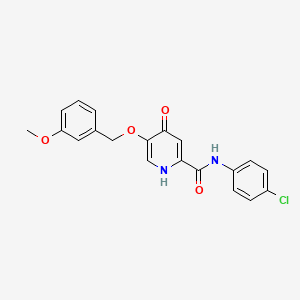 molecular formula C20H17ClN2O4 B2408951 N-(4-chlorophenyl)-5-((3-methoxybenzyl)oxy)-4-oxo-1,4-dihydropyridine-2-carboxamide CAS No. 1021213-83-1