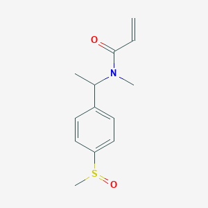 molecular formula C13H17NO2S B2408966 N-Methyl-N-[1-(4-methylsulfinylphenyl)ethyl]prop-2-enamide CAS No. 2411306-27-7