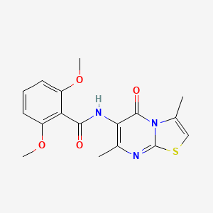 molecular formula C17H17N3O4S B2408967 N-(3,7-二甲基-5-氧代-5H-噻唑并[3,2-a]嘧啶-6-基)-2,6-二甲氧基苯甲酰胺 CAS No. 946358-33-4
