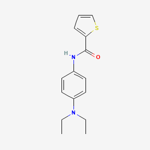 molecular formula C15H18N2OS B2408972 N-[4-(diethylamino)phenyl]thiophene-2-carboxamide CAS No. 301225-61-6