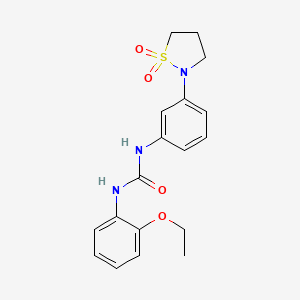 molecular formula C18H21N3O4S B2408980 1-(3-(1,1-Dioxidoisothiazolidin-2-yl)phenyl)-3-(2-ethoxyphenyl)urea CAS No. 1203198-76-8