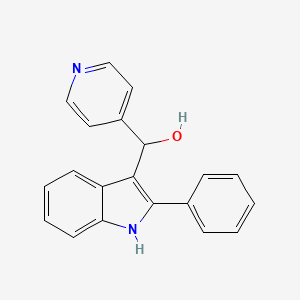 molecular formula C20H16N2O B2408982 (2-phenyl-1H-indol-3-yl)(pyridin-4-yl)methanol CAS No. 496013-51-5