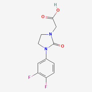 molecular formula C11H10F2N2O3 B2408983 2-(3-(3,4-二氟苯基)-2-氧代咪唑啉-1-基)乙酸 CAS No. 1788589-67-2