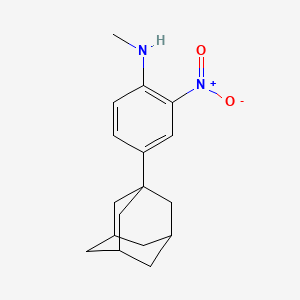 molecular formula C17H22N2O2 B2408988 [4-(1-Adamantyl)-2-nitrophenyl]methylamine CAS No. 924841-80-5
