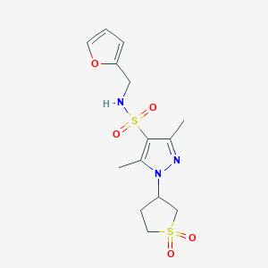 1-(1,1-dioxidotetrahydrothiophen-3-yl)-N-(furan-2-ylmethyl)-3,5-dimethyl-1H-pyrazole-4-sulfonamide