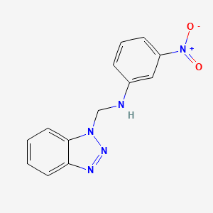molecular formula C13H11N5O2 B2409040 Benzotriazol-1-ylmethyl-(3-nitro-phenyl)-amine CAS No. 122062-65-1