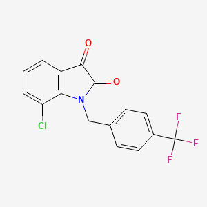molecular formula C16H9ClF3NO2 B2409050 7-Chloro-1-(4-(trifluoromethyl)benzyl)indoline-2,3-dione CAS No. 85511-68-8