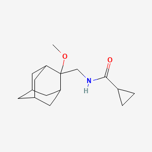 molecular formula C16H25NO2 B2409058 N-(((1R,3S,5r,7r)-2-甲氧基孔雀石-2-基)甲基)环丙烷甲酰胺 CAS No. 1797025-59-2
