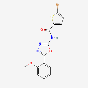 molecular formula C14H10BrN3O3S B2409067 5-溴-N-(5-(2-甲氧基苯基)-1,3,4-噁二唑-2-基)噻吩-2-甲酰胺 CAS No. 865285-88-7
