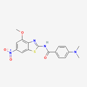 4-(dimethylamino)-N-(4-methoxy-6-nitro-1,3-benzothiazol-2-yl)benzamide