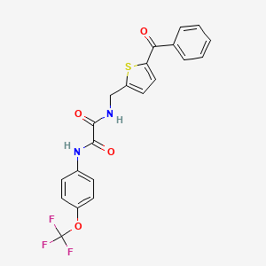 molecular formula C21H15F3N2O4S B2409089 N1-((5-benzoylthiophen-2-yl)methyl)-N2-(4-(trifluoromethoxy)phenyl)oxalamide CAS No. 1797282-35-9