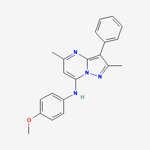 N-(4-methoxyphenyl)-2,5-dimethyl-3-phenylpyrazolo[1,5-a]pyrimidin-7-amine