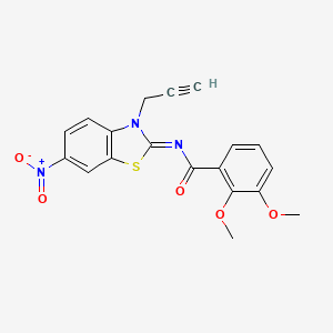 molecular formula C19H15N3O5S B2409105 (E)-2,3-dimethoxy-N-(6-nitro-3-(prop-2-yn-1-yl)benzo[d]thiazol-2(3H)-ylidene)benzamide CAS No. 895444-78-7