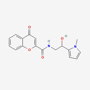 molecular formula C17H16N2O4 B2409113 N-(2-羟基-2-(1-甲基-1H-吡咯-2-基)乙基)-4-氧代-4H-色烯-2-甲酰胺 CAS No. 1396765-88-0