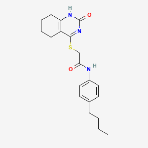 molecular formula C20H25N3O2S B2409115 N-(4-butylphenyl)-2-[(2-oxo-5,6,7,8-tetrahydro-1H-quinazolin-4-yl)sulfanyl]acetamide CAS No. 946372-11-8