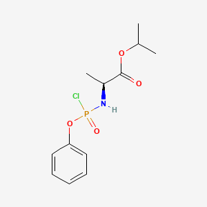 molecular formula C12H17ClNO4P B2409116 L-丙氨酸，N-(氯苯氧基膦酰基)-，1-甲基乙酯 CAS No. 261909-49-3