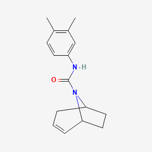 molecular formula C16H20N2O B2409117 N-(3,4-Dimethylphenyl)-8-azabicyclo[3.2.1]oct-2-ene-8-carboxamide CAS No. 1797740-83-0
