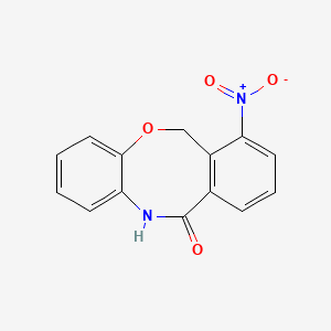 molecular formula C14H10N2O4 B2409141 7-Nitro-6,12-dihydrobenzo[c][1,6]benzoxazocin-11-one CAS No. 865660-44-2